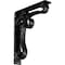 Ekena Millwork Orleans Wrought Iron Bracket, (Triple center brace), Antiqued Silver 2"W x 10"D x 12"H BKTM02X10X12TOLASV - alternate 1